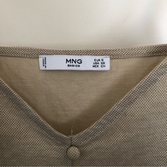 MANGO Button Detail Tie Waist Cami Top - Picture 3 of 9